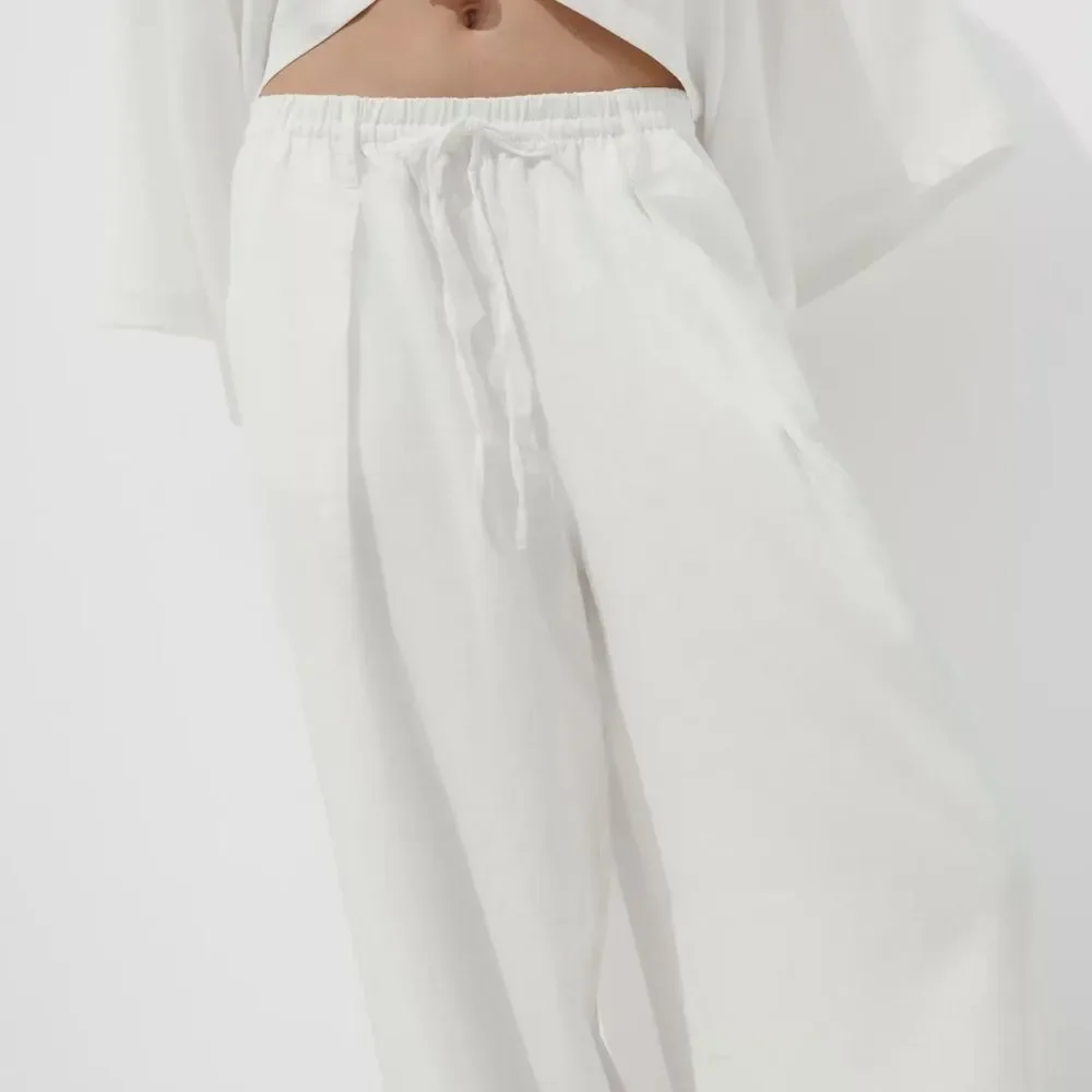 ZARA LINEN PALAZZO PANTS NEW